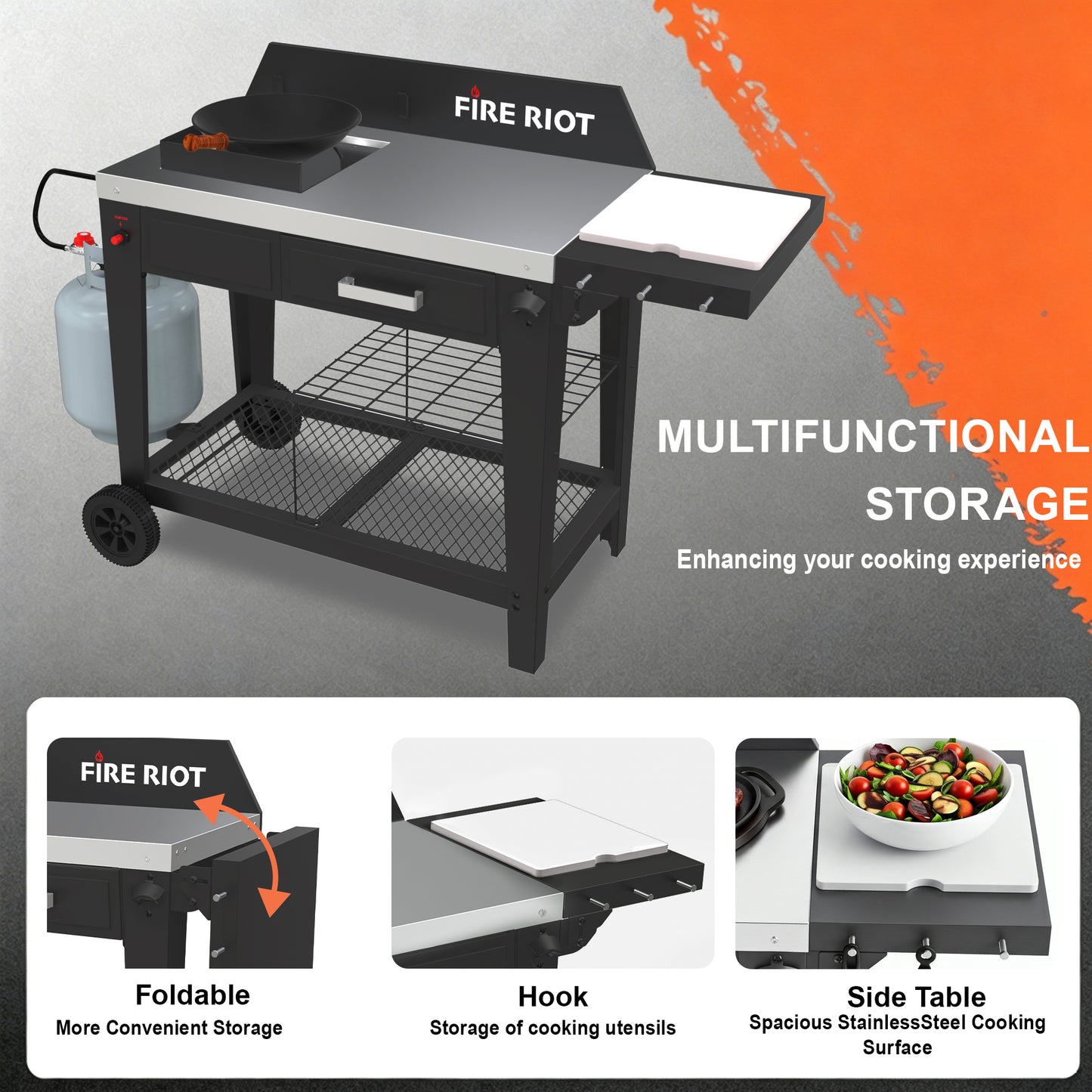 50,000 BTU Outdoor Propane Single Burner Stand, Propane Deep Turkey Fryer Burner