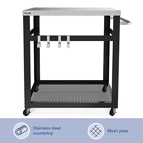 NUUK 30IN Outdoor BBQ Prep Cart- Two Levels