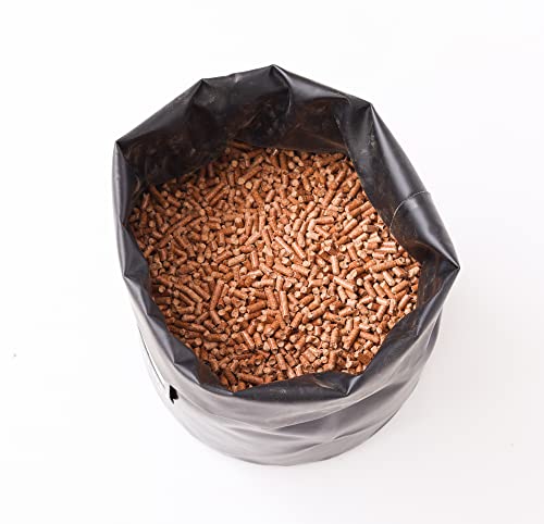 NUUK 20 LBs Pellet/Charcoal Fuel Storage Bucket, & Magnet Wood Pellet Flavor  Label Combo