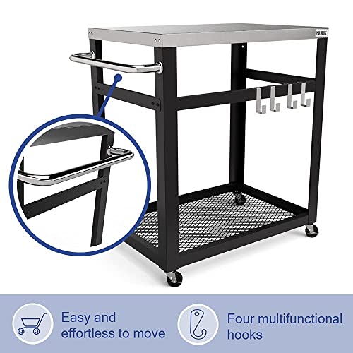 NUUK 30IN Outdoor BBQ Prep Cart- Two Levels