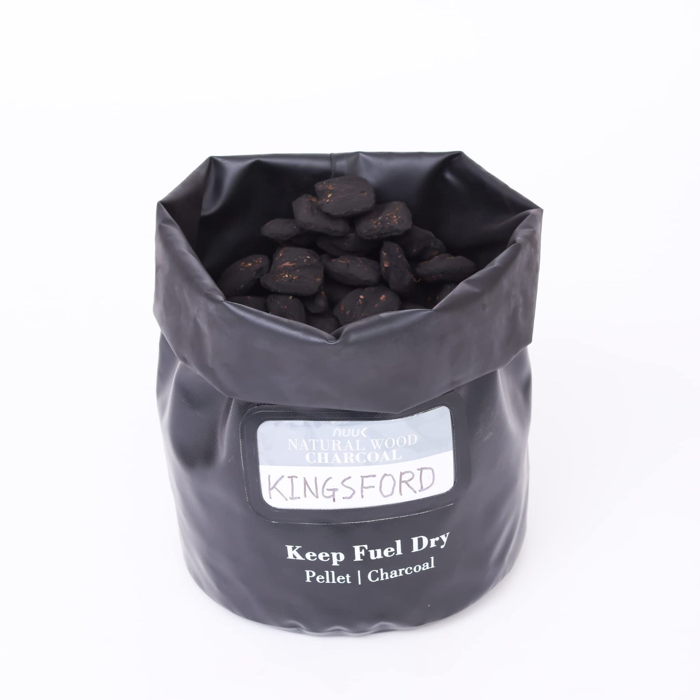 NUUK 20 LBs Pellet/Charcoal Fuel Storage Bucket, Black Color