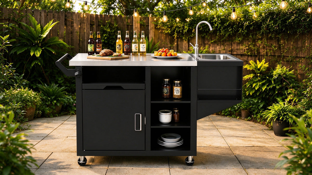 Patio Kitchen Island Grill Table