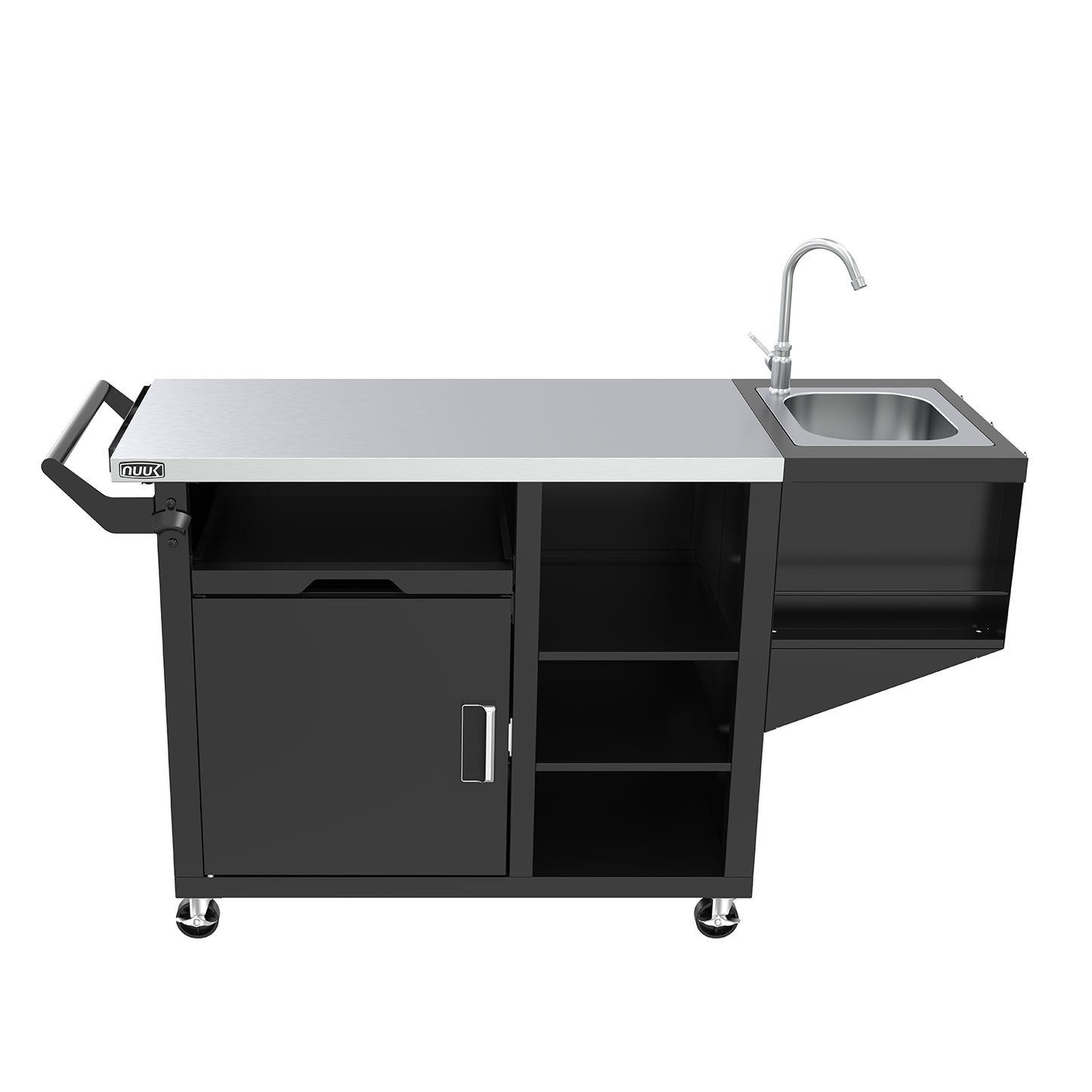 Outdoor Grill Cart with Sink, 20"x42" Patio Kitchen Island
