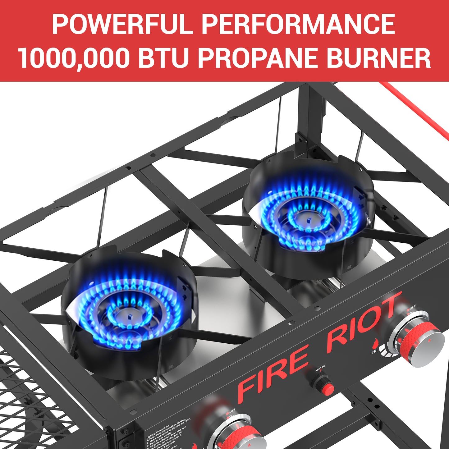 Double Burner Outdoor Propane Deep Fryer, 2×18QT Aluminum Pots with Baskets, 100,000 BTU Commercial Fish Fryer for Seafood, Chicken Wings, French Fries, Cajun Cooking