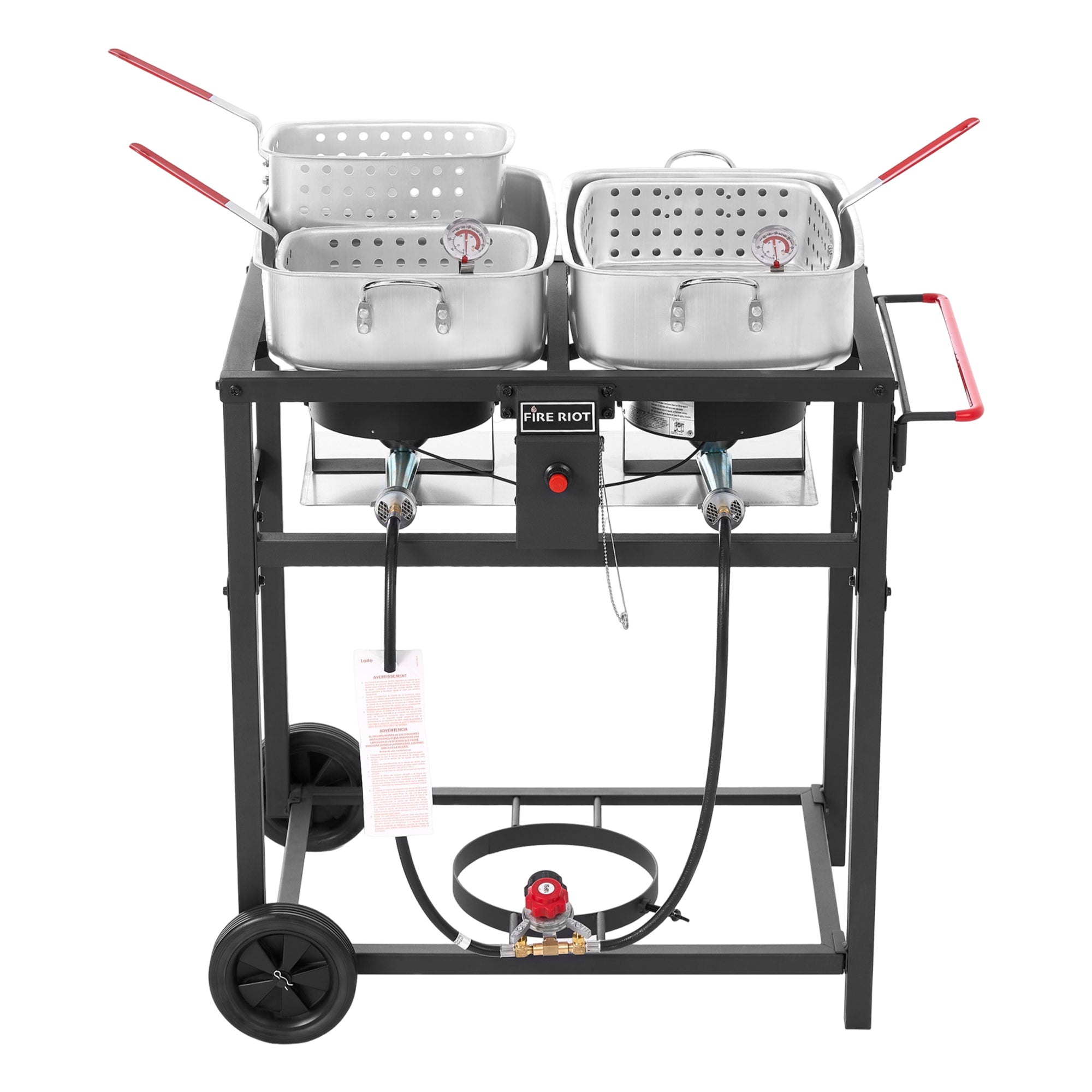 Outdoor Double Burner Propane Deep Fryer Set – Includes 2 x 18QT Alumi ...