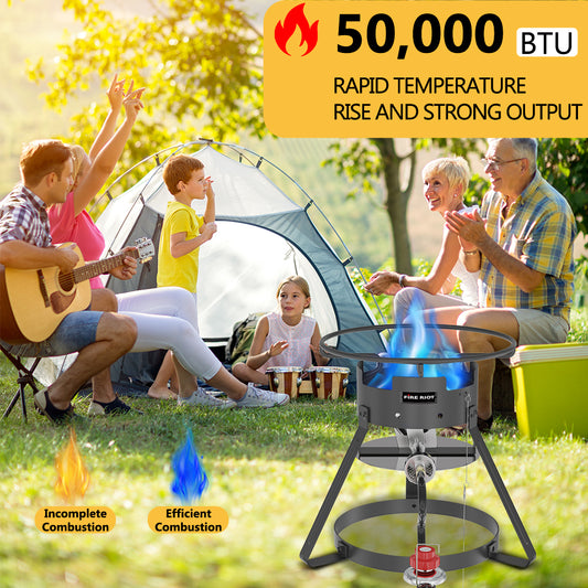 NUUK 10QT Outdoor Fish Fryer Kit, Propane Deep Fryer with Basket, Heavy-Duty Aluminum Pot for Seafood Boil, Camping & Backyard Cooking