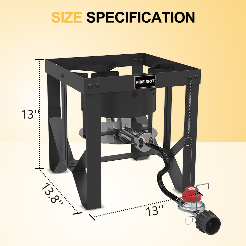 50,000 BTU Outdoor Propane Single Burner Stand, Propane Deep Turkey Fryer Burner