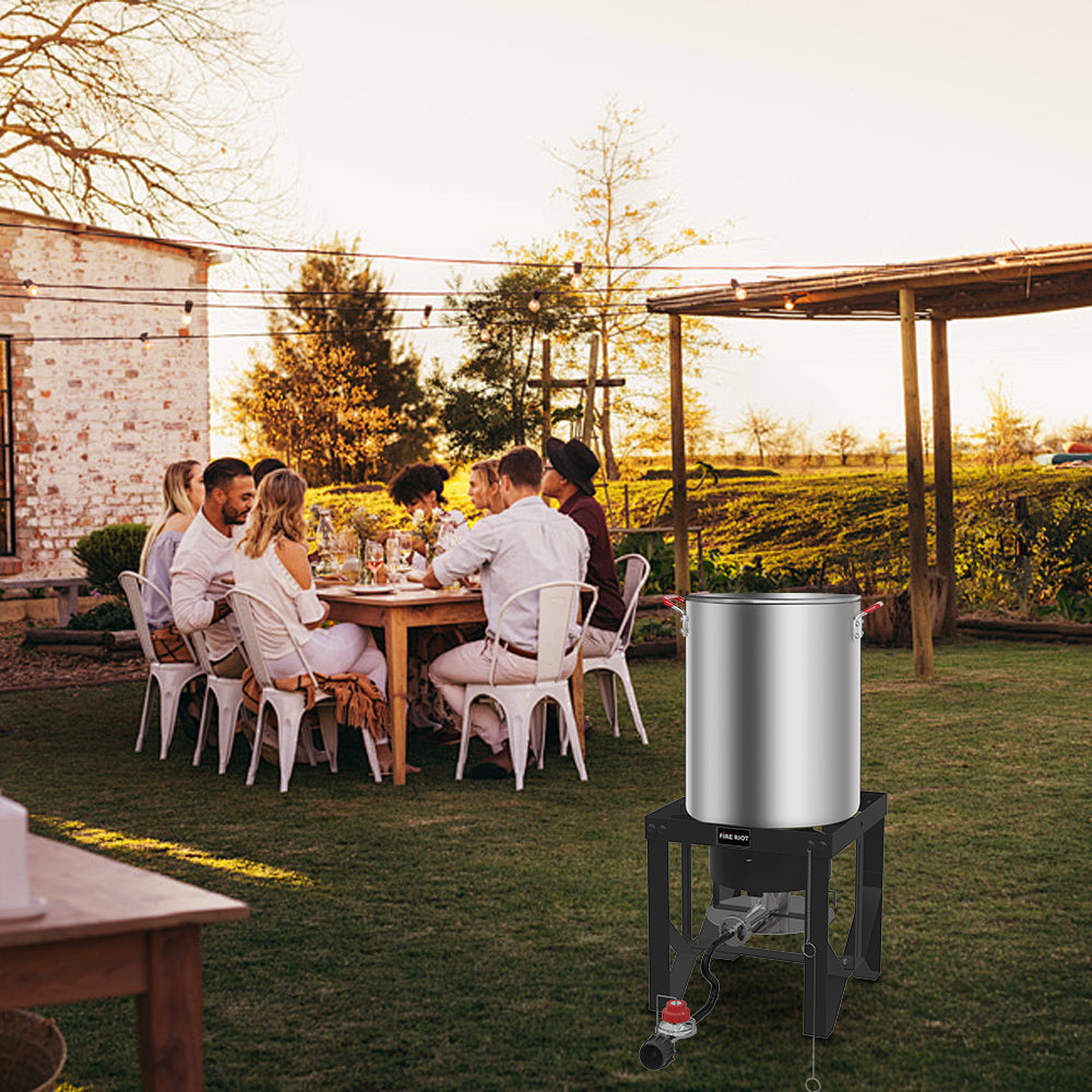 50,000 BTU Outdoor Propane Single Burner Stand, Propane Deep Turkey Fryer Burner
