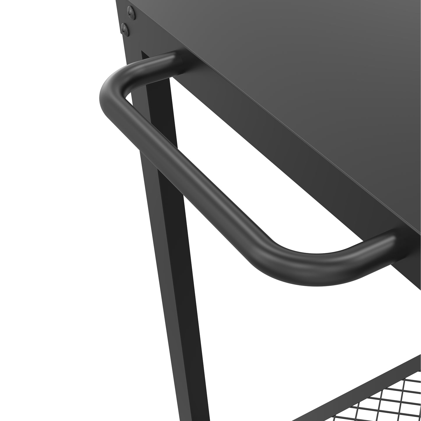 NUUK Double-Shelf Rolling Dining Table with Wheels, 20" x 30" Outdoor Grill Cart with Handle and Hook, Stainless Steel Food Prep Table Stand for Patio BBQ and Deck Parties